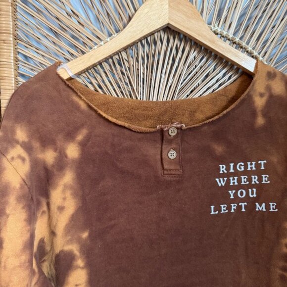 Taylor Swift Evermore Right Where You Left Me Cutoff Sweatshirt RARE - Picture 3 of 4